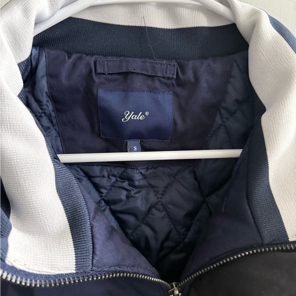 Korean Style Navy and White Bomber Jacket - Picture 2 of 5